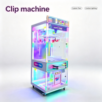 Machine à pinces à monnayeur à vendre, jeu de grue d'arcade avec lumière LED pour parcs d'attractions et centres de divertissement familial