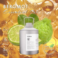 Fourniture d'huile d'aromathérapie pure de haute qualité distillée biologique Soins de la peau Matière première Huile essentielle de bergamote italienne en gros