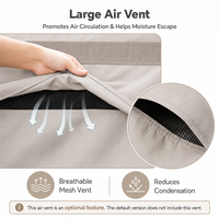 Housse de chaise d'extérieur HOMFUL durable bicolore en tissu teint 600D, ajustement sécurisé, protection pour meubles de patio