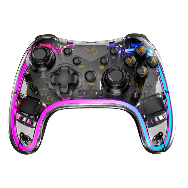 Saitake 2.4GHz Wireless Game Controller Xbox360/PC/Android-Vibration Motor Turbo Button Motion Sensing Joystick Changeable RGB