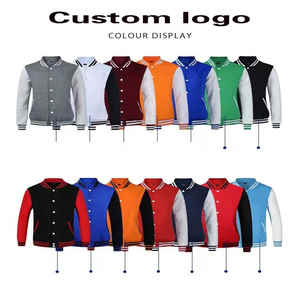 Chaqueta de béisbol de algodón Premium para hombre, uniforme deportivo universitario bordado personalizado, chaqueta de Otoño de punto con impresión Digital - Product Image 1