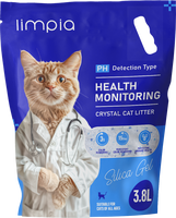 Litière pour chat en gel de silice de marque MRC en gros, avec une forte désodorisation et une forme cristalline, 2 kg/1,5 kg, litière irrégulière