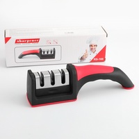 Nouvel affûteur de cuisine manuel à trois/quatre étapes en acier tungstène, détachable, compact et multifonctionnel