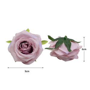 Têtes de roses artificielles Dongchen Crafts, 9 cm, fleurs en soie pour décorations de mariage et décoration intérieure - Product Image 5