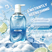 Gel douche rafraîchissant PLOG à l'extrait de menthe, parfum frais longue durée, pour la douche quotidienne en famille