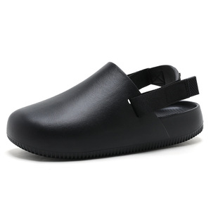 Men's Summer <b>Clogs</b> White Non-slip Wear-resistant Closed-toe Soft Sole Casual Beach Sandals Adult Injection Shoes - Product Image 5