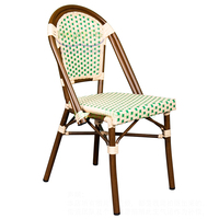 Chaise bistrot française moderne en aluminium empilable pour extérieur, café, patio, salle à manger, jardin - Happy Life Furniture