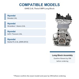 Motore Completo G4KE 2.4L a Benzina 2009-2015, Blocco Motore Assemblato per <span class=keywords><strong>Hyundai</strong></span> Sonata Grandeur <span class=keywords><strong>Ix35</strong></span> Tucson 2359cc Dvigatel - Product Image 5