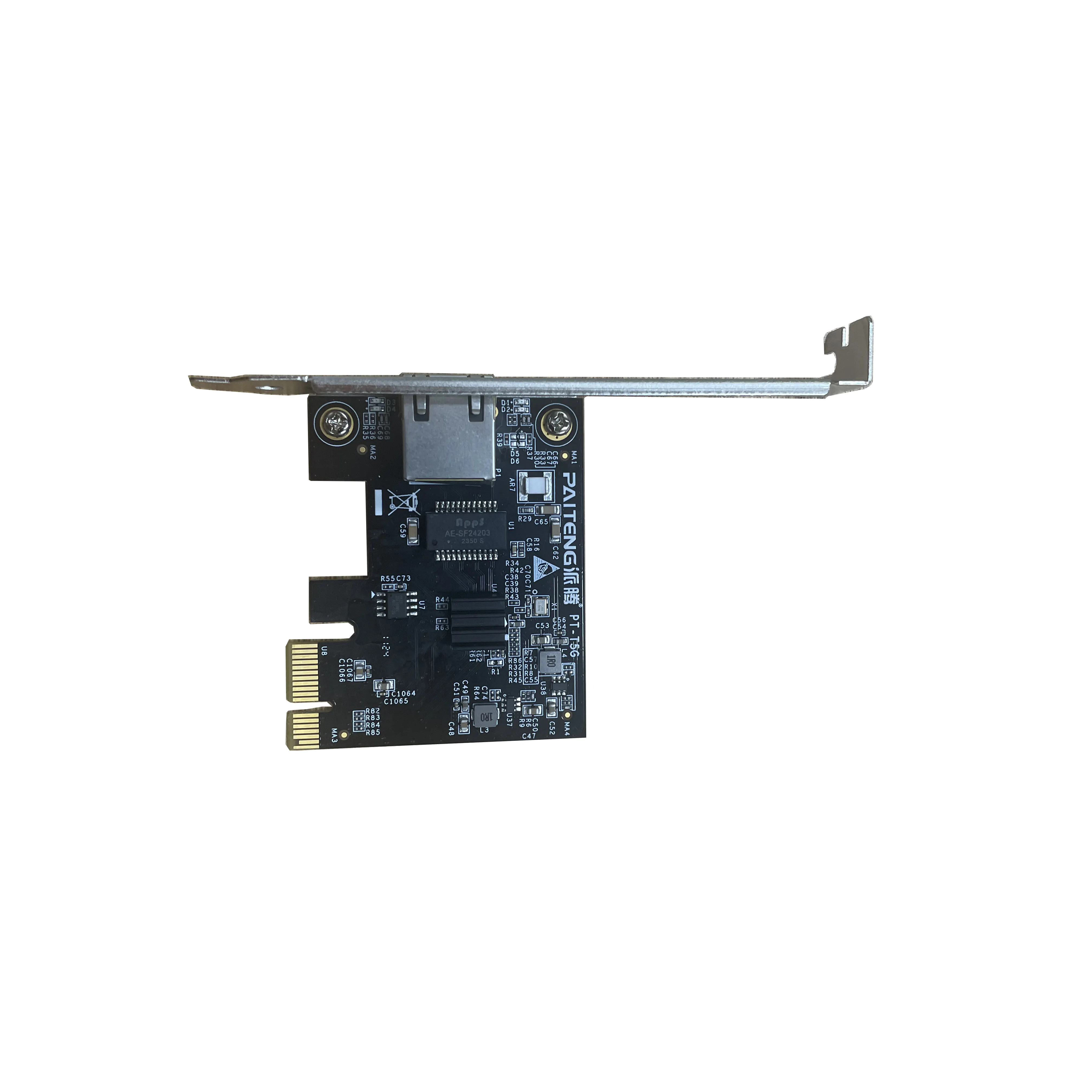 Single Port PCI-E USB OTG Card Reader Hub Ethernet Adapter Optical Fiber Network Card Radiator for Desktop PT-T5G Stocked