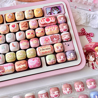 Personality Anime Theme Keycaps MOG/M-OA Profile PBT Dye Sublimation for Mx Switch 64/68/104/108 Mechanical Keyboard