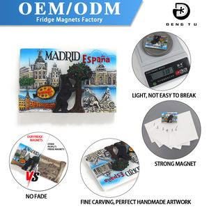 Imán de Nevera de Poliresina de Alta Calidad, Pintado a Mano, Creativo, Recuerdo de Viaje con un Monumento de la Ciudad de <span class=keywords><strong>Madrid</strong></span>, España, Imanes de Resina 3D - Product Image 3