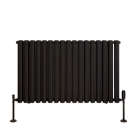 Colonne ovale horizontale en acier anthracite, design élégant, double panneau, triple couche, revêtement en poudre, flexible, économie d'énergie, verticale