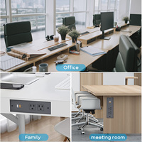 Multiprise encastrable avec port USB-C 20W, prise de courant encastrable pour conférence, charge rapide USB-C QC3.0 3A, prise USB-A pour bureau