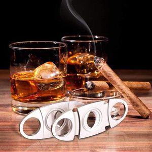 Cortador de Cigarros de Doble Cuchilla en V de Acero Inoxidable con Logotipo Láser Personalizado OEM, Accesorios para Fumar Cigarros, Juego de Regalo - Product Image 2