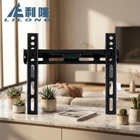 Rak Dinding TV Logam Tetap VESA 200x200 Buatan Pabrik OEM/ODM untuk Monitor 15''-37'' Inch