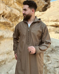 <span class=keywords><strong>Jellaba</strong></span> marocaine islamique Kaftan Caftan d'<span class=keywords><strong>hiver</strong></span> pour hommes 100% polyester à capuche manches longues Maxi Ramadan - Product Image 3