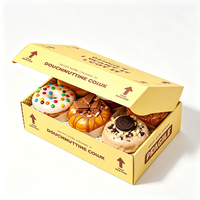 Boîte d'emballage en papier pour biscuits colorés de haute qualité, boîte d'emballage pour mochi et beignets, biscuits avec plateau en papier pour sauce