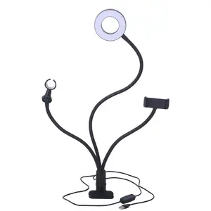 Mini led ring light LED proteção para os olhos estudante estudo mesa lâmpada leitura selfie preencher lupa desktop mini led anel luz