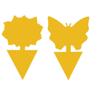 Toptan Non-toxic12 24 48 paket sarı yapışkan tuzak meyve sinek Gnat tuzakları öldürücü çiçek kuşlar şekli kapalı ve açık - Product Image 4