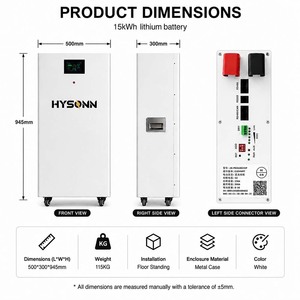 Battery Lithium 15kWh 16kWh 51.2V 314Ah Floor <b>Standing</b> Home Battery with BMS Touch Screen for EU Solar Market - Product Image 1