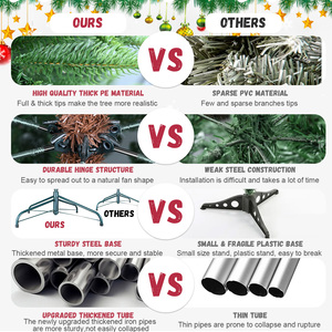 Искусственная навесная елка с теплыми желтыми огнями - Product Image 6