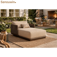 Lit de repos en aluminium, lit de repos de luxe pour patios et jardins, confort toutes saisons