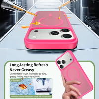 Funda Magnética de Lujo con Tacto de Piel para iPhone 17 Pro Max, Carcasa Trasera Esmerilada con Protección de Lente, Antigolpes