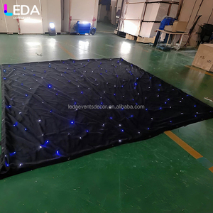 LEDA 공장 사용자 정의 크기 LED 라이트 스타 커튼 배경 바 나이트 클럽 웨딩 파티 장식 - Product Image 1