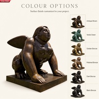 Sculpture YOUFINE de grande taille en bronze représentant une dame corpulente ailée, par Fernando Botero, pour la décoration de cour et de propriété