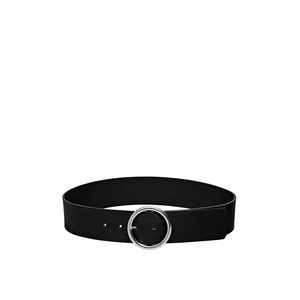 Cinturón de Cuero Genuino 100% Piel de Vaca Negra para Hombre, Hebilla Cuadrada de Acero Impermeable, Estilo Casual Vintage, Gran Venta - Product Image 4