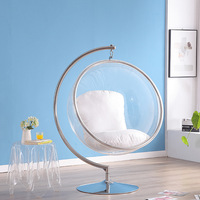 Shangjie Offre Spéciale jardin acrylique balançoire chaise extérieure en acier inoxydable transparent acrylique suspendu bulle chaise pour salon