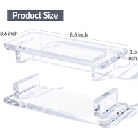 Plateau de comptoir de salle de bain en acrylique transparent fait main, résistant à l'eau, pour décoration de comptoir, porte-savon, vanité ou plantes