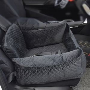 Asiento de coche para perros de moda moderna, desmontable, lavable, suave, cama elevadora de seguridad para mascotas, patrón de Animal sólido, forro polar de terciopelo plegable - Product Image 6