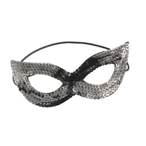 Máscara de Ojos con Lentejuelas Negra de Tela No Tejida, Máscara de Moda para Fiestas y Bodas, Accesorio de Disfraz de Media Cara para Mujer - Product Image 2