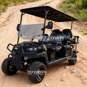 Carrito de Golf Eléctrico de 5-6 Plazas con Techo Completo, Vehículo Utilitario Todoterreno para Transporte en Villas y Parques - Product Image 5
