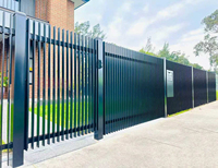 Clôture décorative extérieure de luxe en aluminium pour la vente en gros, lames de clôture de 6 pieds, étanches, pour chantier de construction