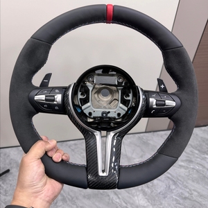 Volant sport Alcantara à fond plat pour <span class=keywords><strong>BMW</strong></span> F30 F10 F12 F15 F16 F20 F21 F22 F25 F26 F15 F32 F33 F34 F35 E70 E90 X3 <span class=keywords><strong>X5</strong></span> - Product Image 6