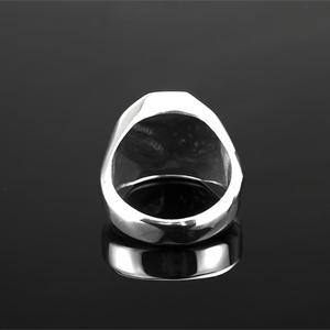 Men's Stainless Steel <b>Ring</b> Wolf Head Embossed Hip Hop Style Animal Geometric Design Gift Jewelry - Product Image 3