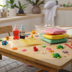 Tự làm số lượng lớn không khí khô đất sét Fluffy Slime làm Bộ Giáo dục playdough dễ làm theo chaobang làm giảm căng thẳng - Product Image 4