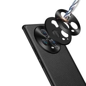 Étui de <span class=keywords><strong>t</strong></span>éléphone portable <span class=keywords><strong>2</strong></span> en 1, étui de protection d'appareil photo en cuir véritable pour Huawei Honor Magic 5 Pro - Product Image 5