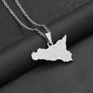 Collares con Colgante <span class=keywords><strong>de</strong></span> <span class=keywords><strong>Mapa</strong></span> <span class=keywords><strong>de</strong></span> <span class=keywords><strong>Sicilia</strong></span> y Nombres <span class=keywords><strong>de</strong></span> Ciudades, <span class=keywords><strong>de</strong></span> Acero Inoxidable, para Hombre y Mujer, Joyería Italiana <span class=keywords><strong>de</strong></span> <span class=keywords><strong>Sicilia</strong></span>, Regalo, Venta al Por Mayor - Product Image 4