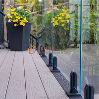 Reilbu - Fixation facile pour garde-corps en verre - Design moderne - Pour balcon, terrasse, piscine