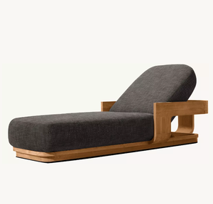 Luxe <span class=keywords><strong>Piscine</strong></span> Daybed Teck Soleil Lounger Meubles Extérieur Teck Chaise Réglable - Product Image 1