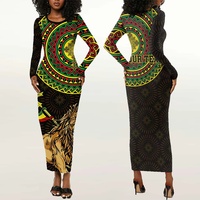 Vestido cultural etíope de manga larga al por mayor de fábrica, vestido Habesha, vestido Rasta para mujer