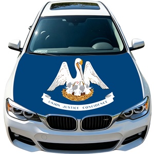 Bandera de Poliéster Sublimado de Primera Calidad para Capó de Coche, Bandera de Louisiana de los Estados Unidos para Desfiles Nacionales y Festivales - Product Image 1