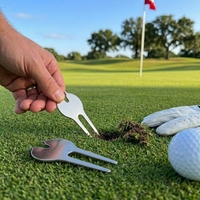 Outil de réparation de divots de golf en métal professionnel durable avec logo personnalisé pour hommes et femmes, accessoires de golf, cadeau