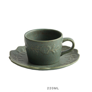 High Quality Vintage Two Piece Ceramic Coffee <b>Cup</b> and Saucer <b>Set</b> for <b>Tea</b> <b>Cups</b> & Saucers - Product Image 2
