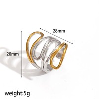 Anillo de Moda al por Mayor ChuYao, Zirconia, Acero Inoxidable, Chapado en Oro de 18K, Anillo Grande Circular para Mujer, Joyería Personalizada