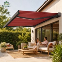 Auvent rétractable directement de l'usine, auvent pliable, auvent en aluminium, auvent de patio, protection imperméable contre les UV pour jardin, balcon, terrasse
