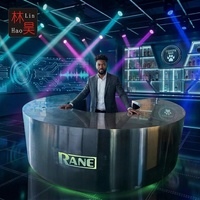 Comptoir de bar en acier inoxydable pour discothèque, lounge, café, KTV, pub